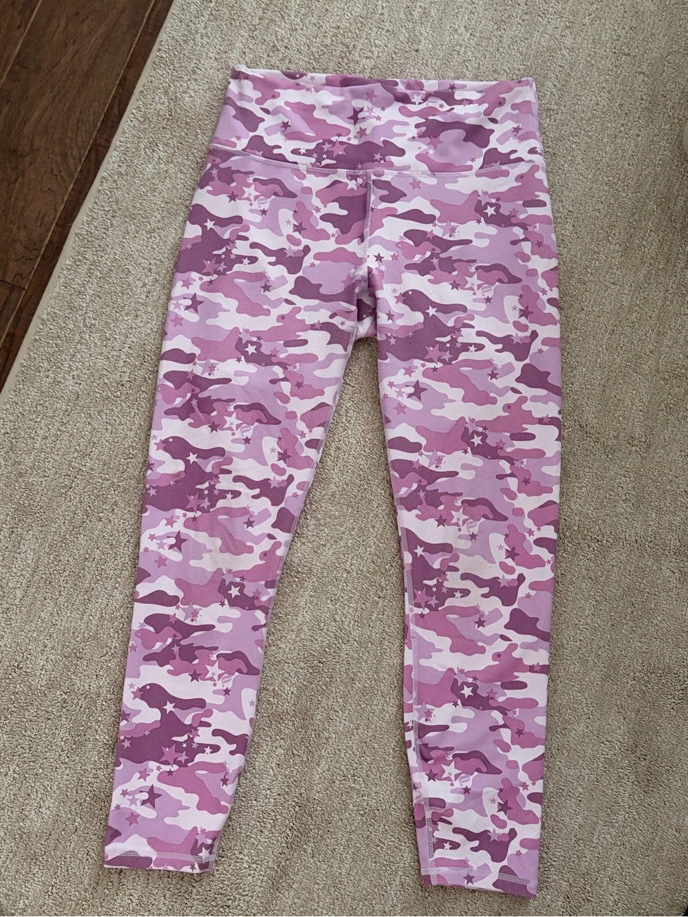 Fabletics Pink Camo Leggings - High Waist PowerLuxe
